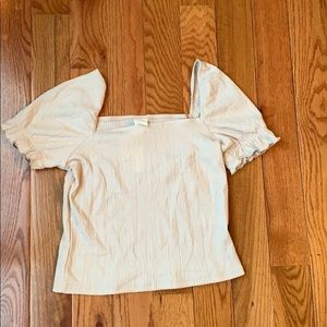 Light pink ruffled sleeve shirt-never worn!